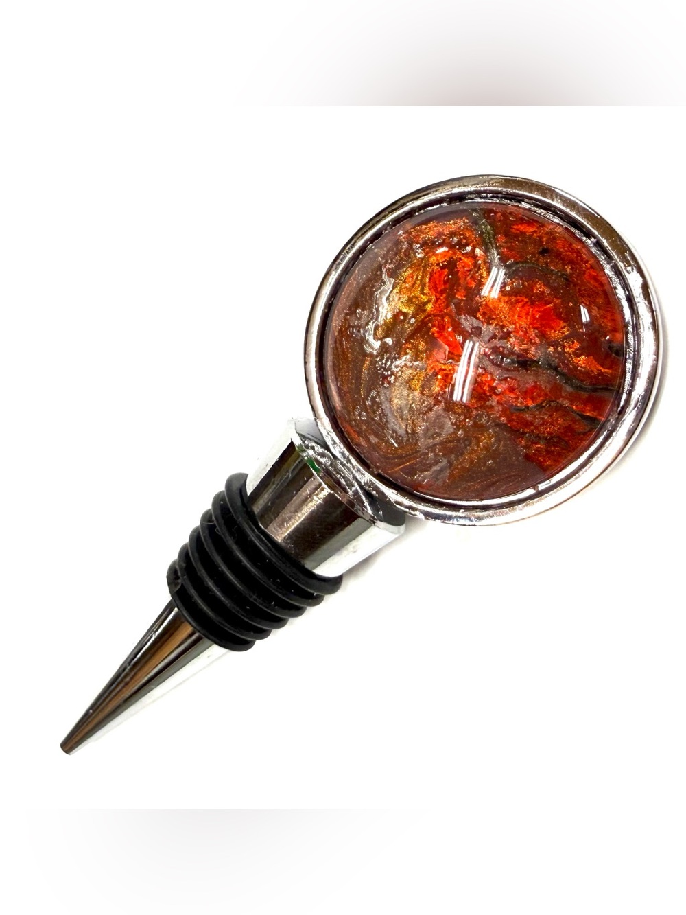 Wine bottle stopper handmade glass dome 36